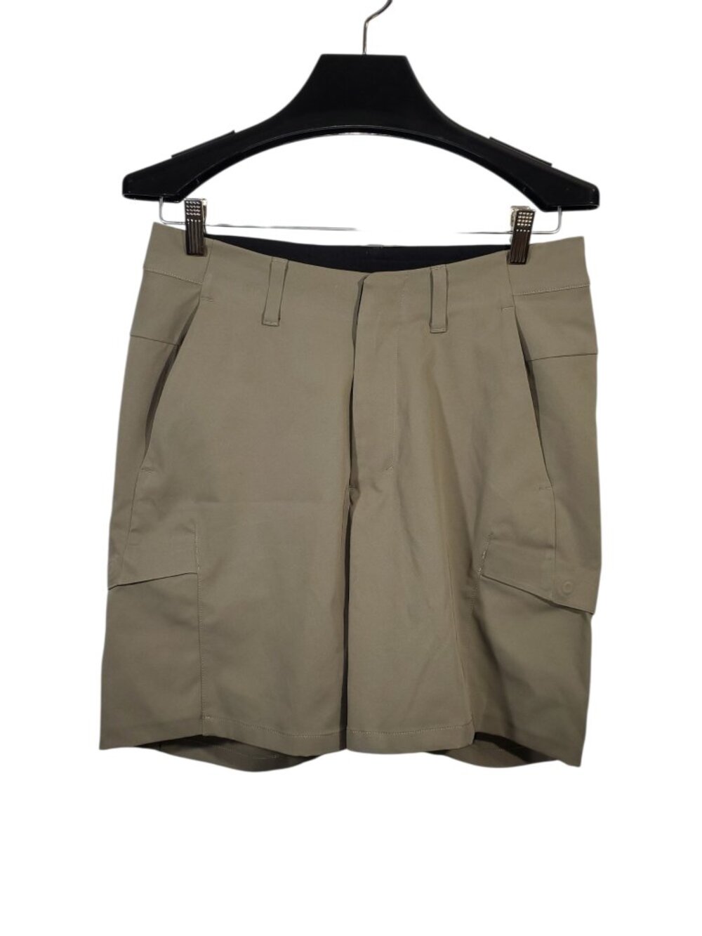 Lululemon Utility Cargo Shorts Men's 30 Taupe Green Performance Outdoor Hiking